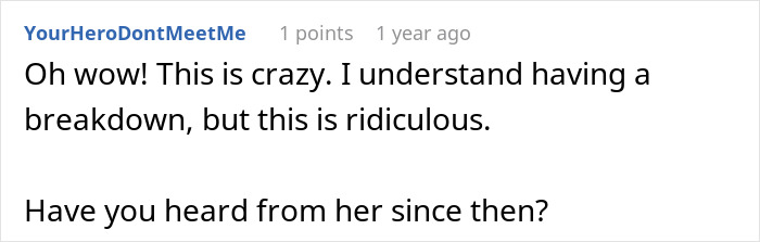 Comment on a forum about a woman leaving her husband to find herself and going on a dream trip alone.