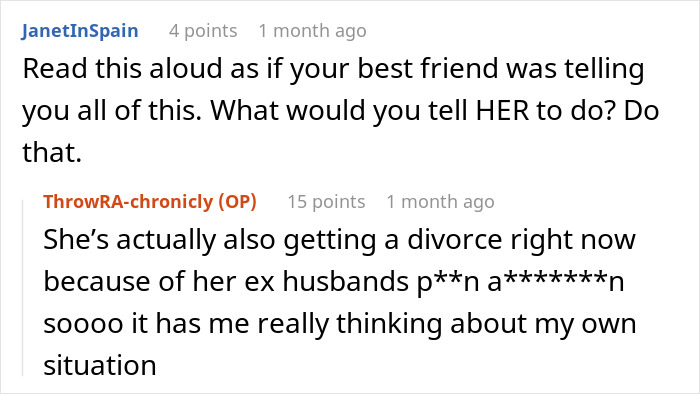 Text conversation about a husband demanding a child and opening the marriage, wife responds by filing divorce papers. - 25