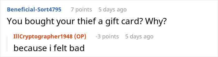 Screenshot of a Reddit conversation discussing a woman who puts glitter in her roommate&rsquo;s humidifier after clothes theft.