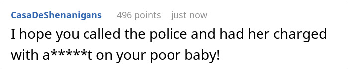 Screenshot of a Reddit comment expressing outrage over an aunt sneaking in an unlicensed ear piercing on a baby.