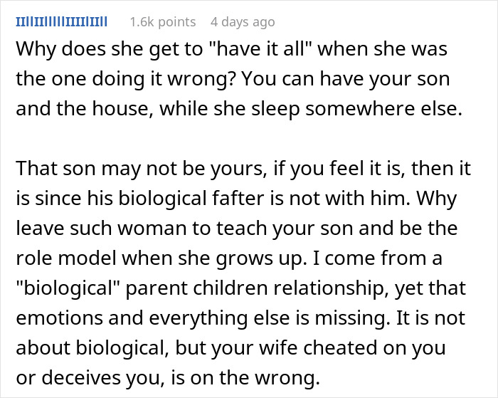 Text comment discussing a dad ready to save his child’s life but discovering a disheartening truth about the child’s paternity. - 24