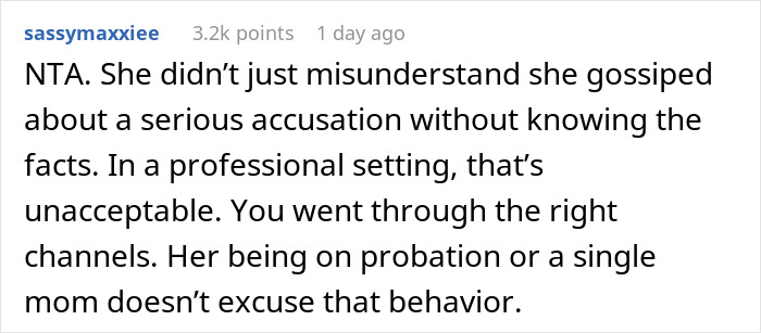 Comment discussing getting a new nurse fired over false accusations in a professional setting. Comment discussing getting a new nurse fired over false accusations in a professional setting.
