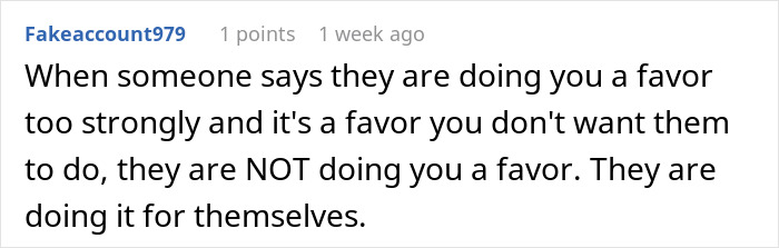 Screenshot of a Reddit comment explaining a man not moving his car is not doing a property shepherd a favor.