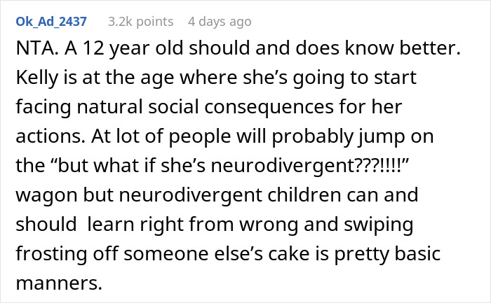 Screenshot of an online discussion about a mom inviting an unwanted guest to her daughter’s party and the social consequences. Screenshot of an online discussion about a mom inviting an unwanted guest to her daughter’s party and the social consequences.