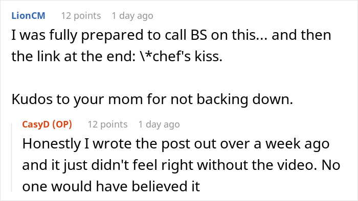 Screenshot of a Reddit conversation praising a mom who closes down a gaming store after selling swords to her son. - 29