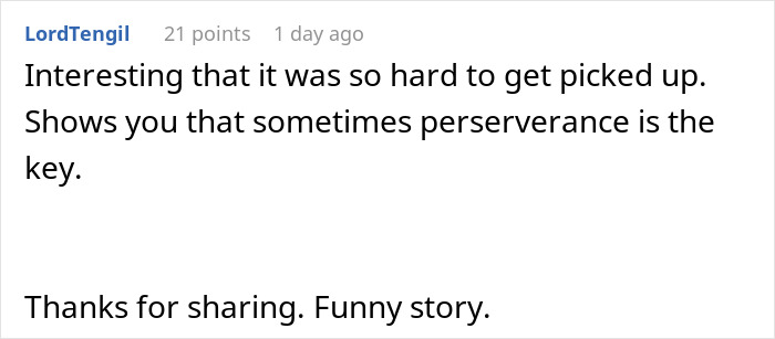 Comment thread discussing perseverance and gratitude in relation to a mom closing down a gaming store after sword sales to her son. - 45