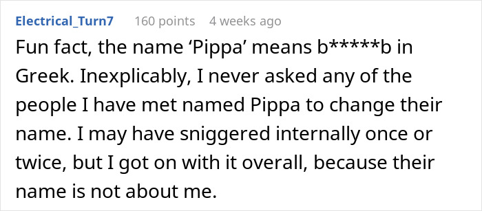 Comment on name change request involving borderline racism faced by a Korean woman at work. Comment on name change request involving borderline racism faced by a Korean woman at work.