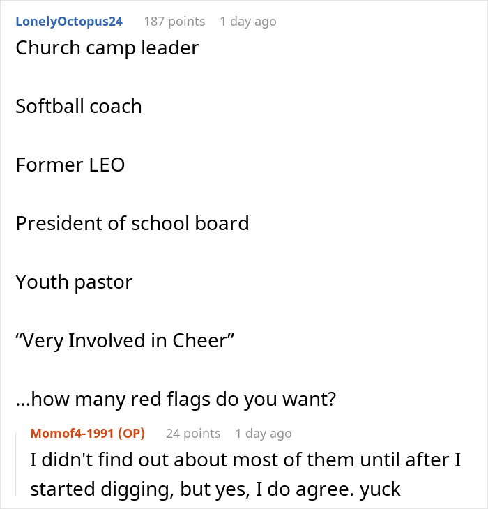 Comment discussing multiple roles of a church camp leader, related to daughter church camp Houston concerns.