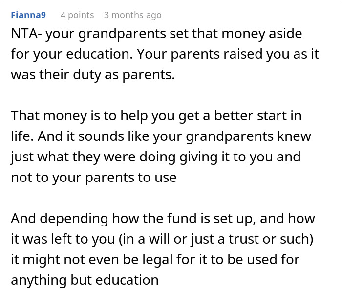 Teen refuses to sacrifice future to fix parents’ financial mistakes as grandparents protect education funds. - 36