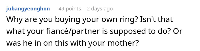 Comment on a forum about a woman realizing her family heirloom from her mother-in-law was only worth $30.