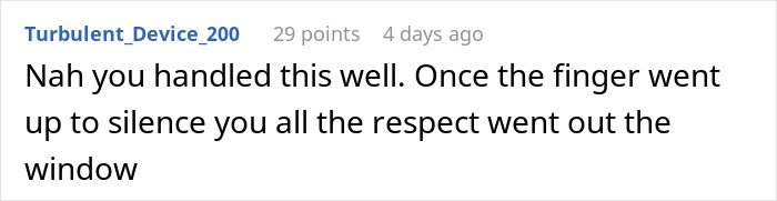 Screenshot of a Reddit comment discussing a job interview fail with a 99% chance of getting hired scenario.