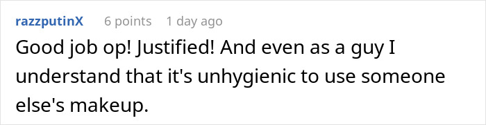 Screenshot of a Reddit comment praising an aunt who treats her niece’s makeup like Sephora and gives her a memorable shade. - 23