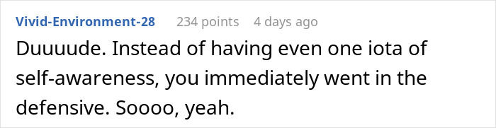 Comment from user Vivid-Environment-28 discussing a guy stumped by his daughter's apology demand for generational trauma. - 29