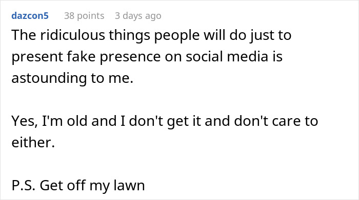 Text post criticizing people for fake social media presence, mentioning bride bans water bottles at wedding in heat. Text post criticizing people for fake social media presence, mentioning bride bans water bottles at wedding in heat.