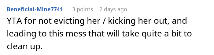 Screenshot of an online comment discussing a breakup where a guy asks his ex to move out after their split. - 33