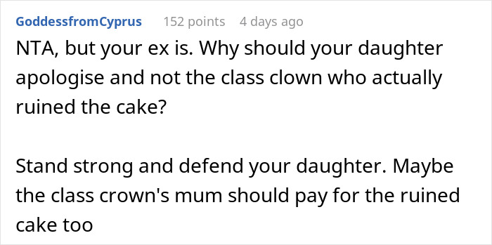 Comment discussing a mom inviting an unwanted guest to daughter's party and the demand for an apology after it ends badly. Comment discussing a mom inviting an unwanted guest to daughter's party and the demand for an apology after it ends badly.