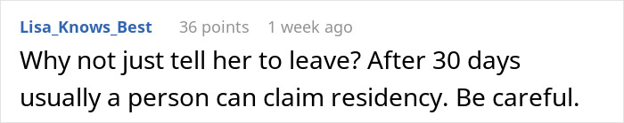 Comment discussing consequences of creating a mess in sister-in-law’s home and dealing with unexpected reality check. - 23