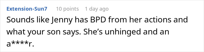 Comment about a misunderstanding between co-parents turning ugly, mentioning CPS involvement and emotional tension.