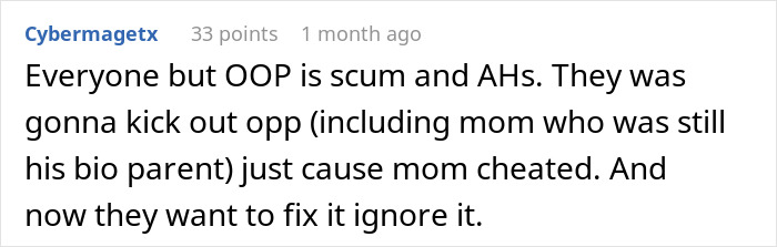 Screenshot of a Reddit comment discussing a dad’s reaction after DNA reveals his illegitimate son is his golden child. Screenshot of a Reddit comment discussing a dad’s reaction after DNA reveals his illegitimate son is his golden child.