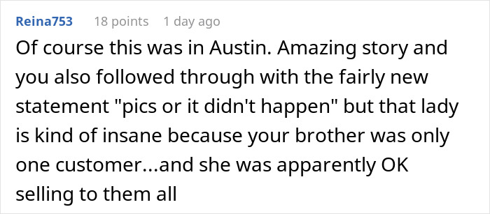 Reddit comment discussing a mom closing a gaming store after they sold dozens of swords to her son. - 47