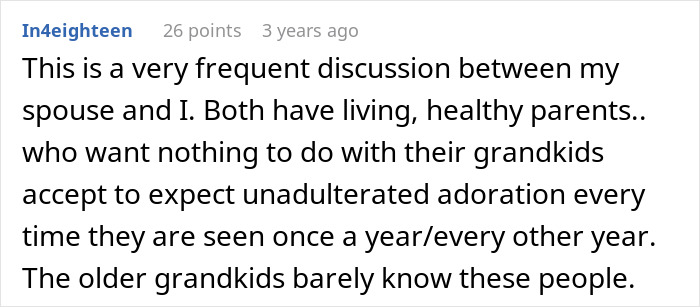 User comment discussing modern parents and grandparents, highlighting generational differences and mixed reactions. User comment discussing modern parents and grandparents, highlighting generational differences and mixed reactions.