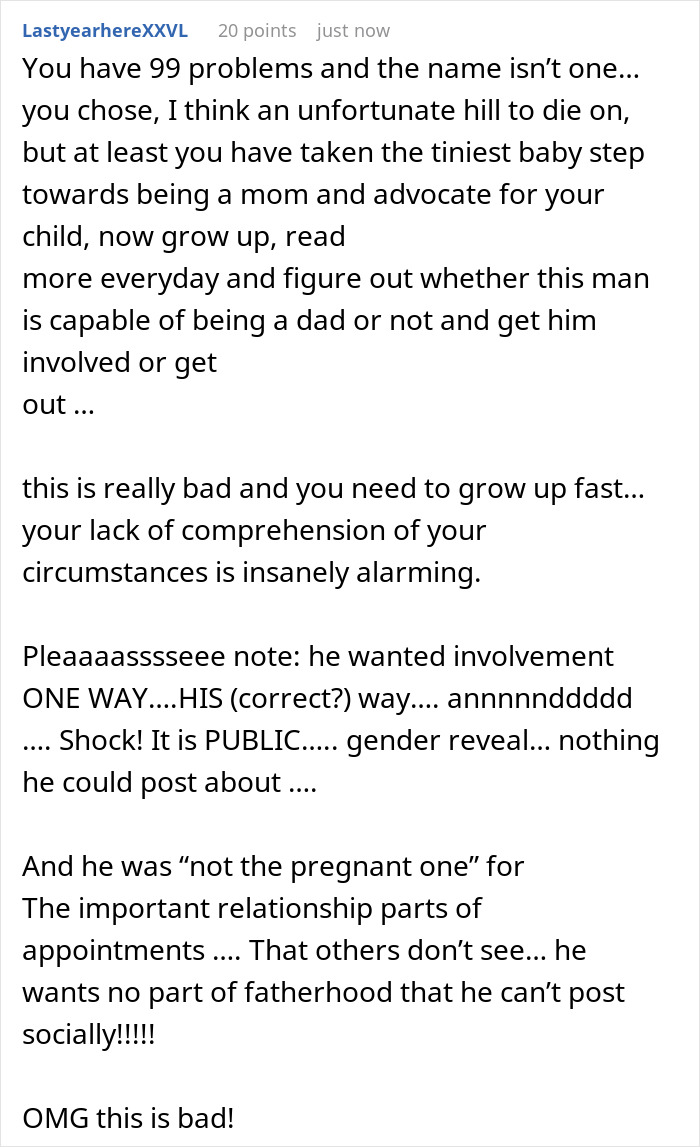 Comment criticizing a guy picking video games over doctors’ visits with pregnant wife, highlighting lack of fatherhood involvement. Comment criticizing a guy picking video games over doctors’ visits with pregnant wife, highlighting lack of fatherhood involvement.
