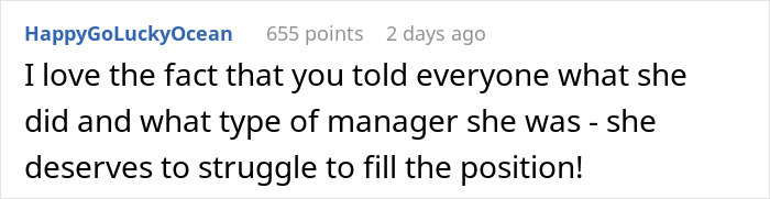 Screenshot of a social media comment about an employee blowing the whistle on a boss who steals pay.