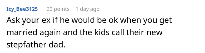 Comment on online forum expressing no regret over ex-husband’s new wife and celebrating her failure. - 45