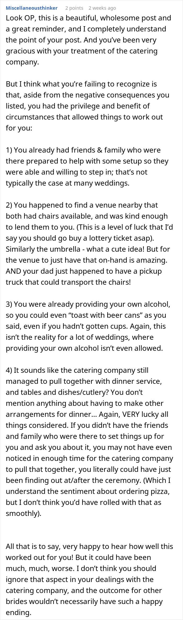 Bride finds out caterers got wedding date wrong, facing last-minute wedding catering challenge.