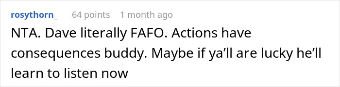 Comment on a forum about a woman refusing to replace nephew&rsquo;s jacket ruined by dog&rsquo;s accident, emphasizing ignored warnings.