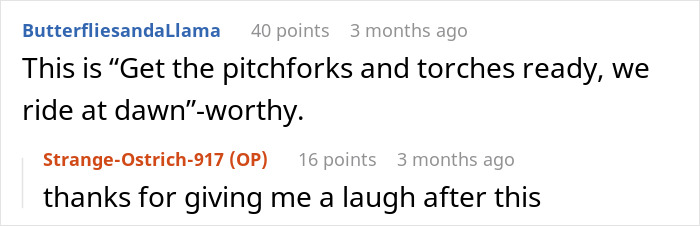 Comments on a Reddit post, one user praising passionately, another thanking for the laugh after a tough story about girl surviving cancer and prosthetic leg.