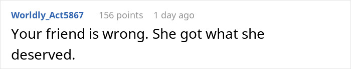 Screenshot of a comment criticizing a waitress who loudly shamed a man after he took back his tip.