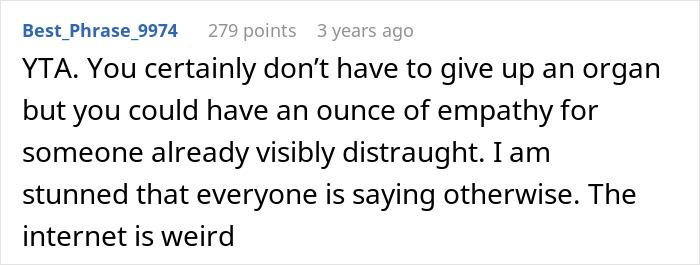 Comment discussing refusal to be an organ donor for mom's obnoxious bestie and reactions online. - 28