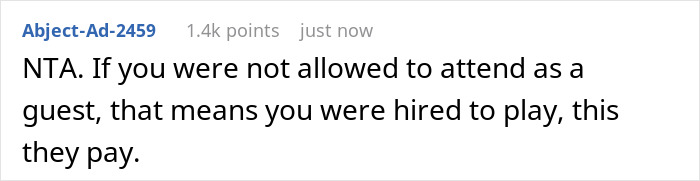 Talented Friend Plays Wedding Without Pay, Sues After Being Snubbed And Treated Like A Vendor - 20