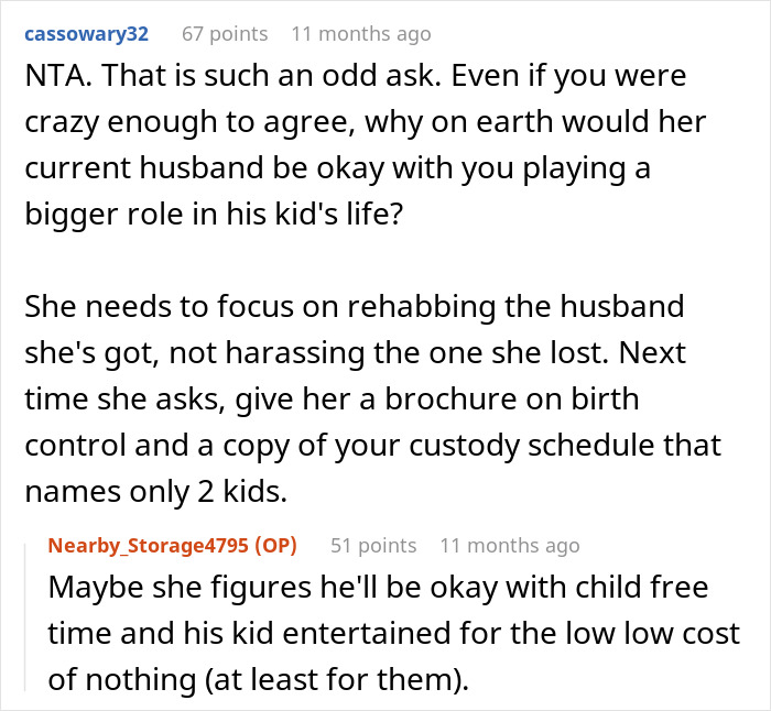 Reddit user discusses woman who cheats on partner and expects him to care for her children with other men.