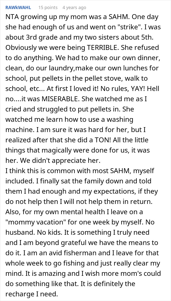 Mother lets family live in filth to teach a lesson, showing tough love and the importance of appreciating household work.