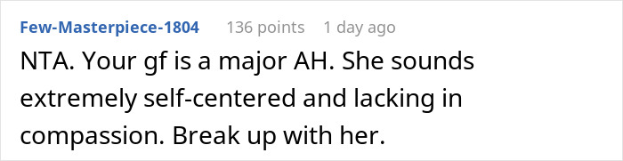 Screenshot of a Reddit comment discussing a teen working two jobs to survive after losing both parents and facing family conflict.