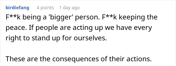 Comment discussing conflict and consequences in a heated co-parenting misunderstanding involving CPS intervention.