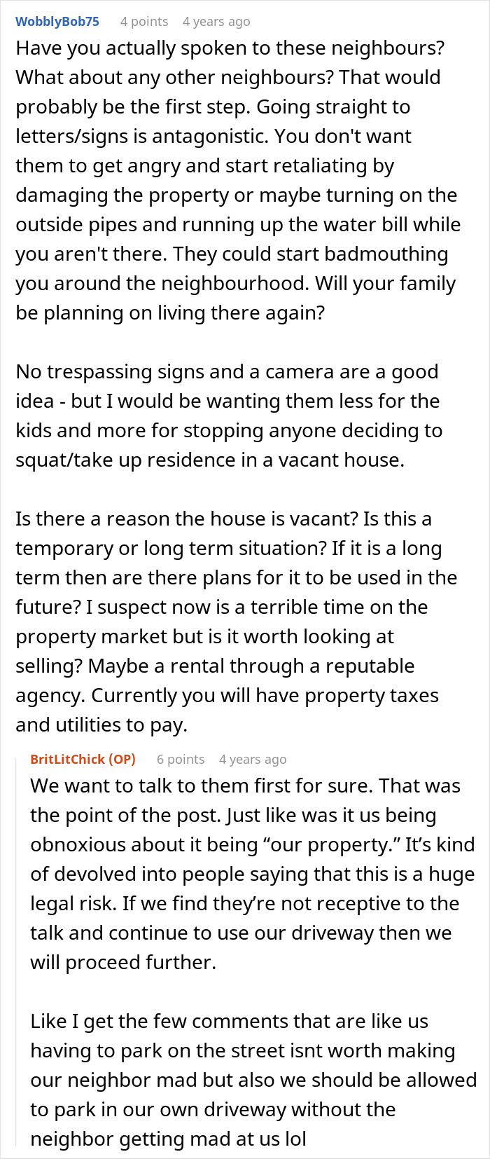 Forum discussion about parents treating neighbor&rsquo;s driveway like their own backyard causing homeowner frustration.