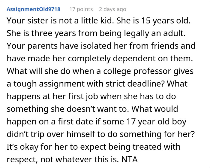 Reddit user explains why golden child stealing brother&rsquo;s gifts causes tension and leads to birthday conflict between siblings.