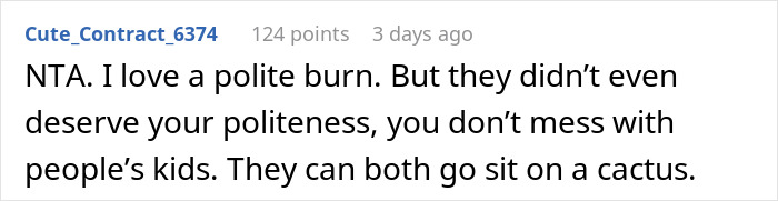 Screenshot of an online comment about parenting, addressing kids going no-contact and family conflicts.