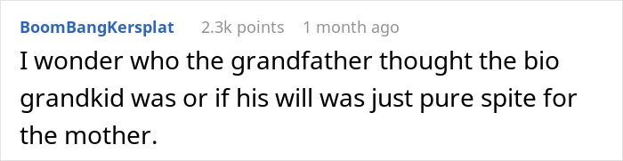 Comment on a screen showing a user's thoughts about a dad kicking out his illegitimate son after DNA reveals his golden child status. Comment on a screen showing a user's thoughts about a dad kicking out his illegitimate son after DNA reveals his golden child status.