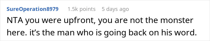 Screenshot of a user comment discussing relationship trust and honesty related to marriage, kids, and fertility issues. Screenshot of a user comment discussing relationship trust and honesty related to marriage, kids, and fertility issues.