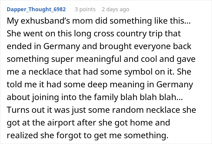 Woman realizes family heirloom from mother-in-law is only worth $30, revealing a disappointing truth about its value.