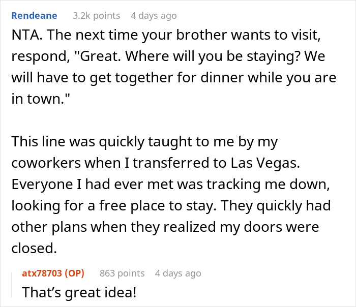 Reddit thread discussing family&rsquo;s entitled behavior leading to being hungry and banned from visits.