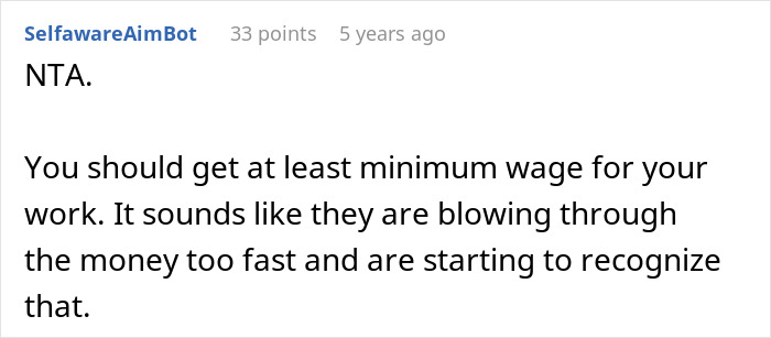 Comment on person upset friend doesn't pay more after winning lottery, advising fair compensation for work. - 25