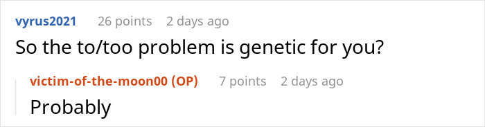 Reddit conversation about woman not inviting half-sister to wedding for a ridiculous reason yet expecting a gift. - 10