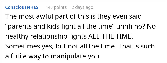 Comment discussing toxic parents and unhealthy family relationships from an 18-year-old struggling to share a roof. Comment discussing toxic parents and unhealthy family relationships from an 18-year-old struggling to share a roof.