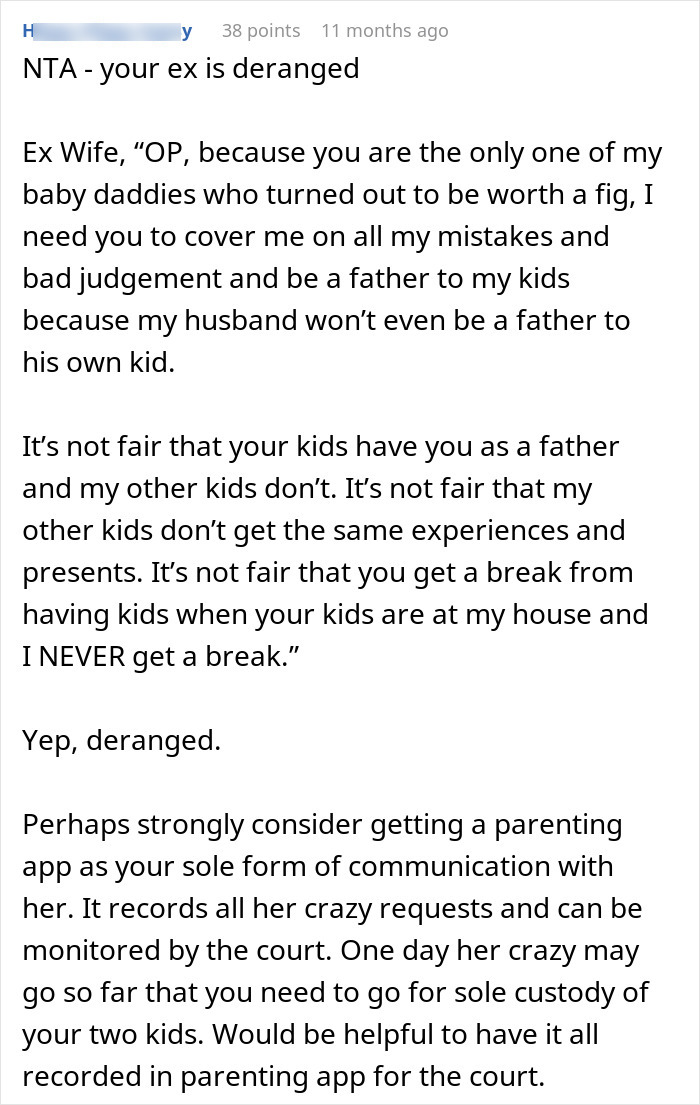 Screenshot of online discussion about a woman cheating on partner and expecting him to care for children with other men.