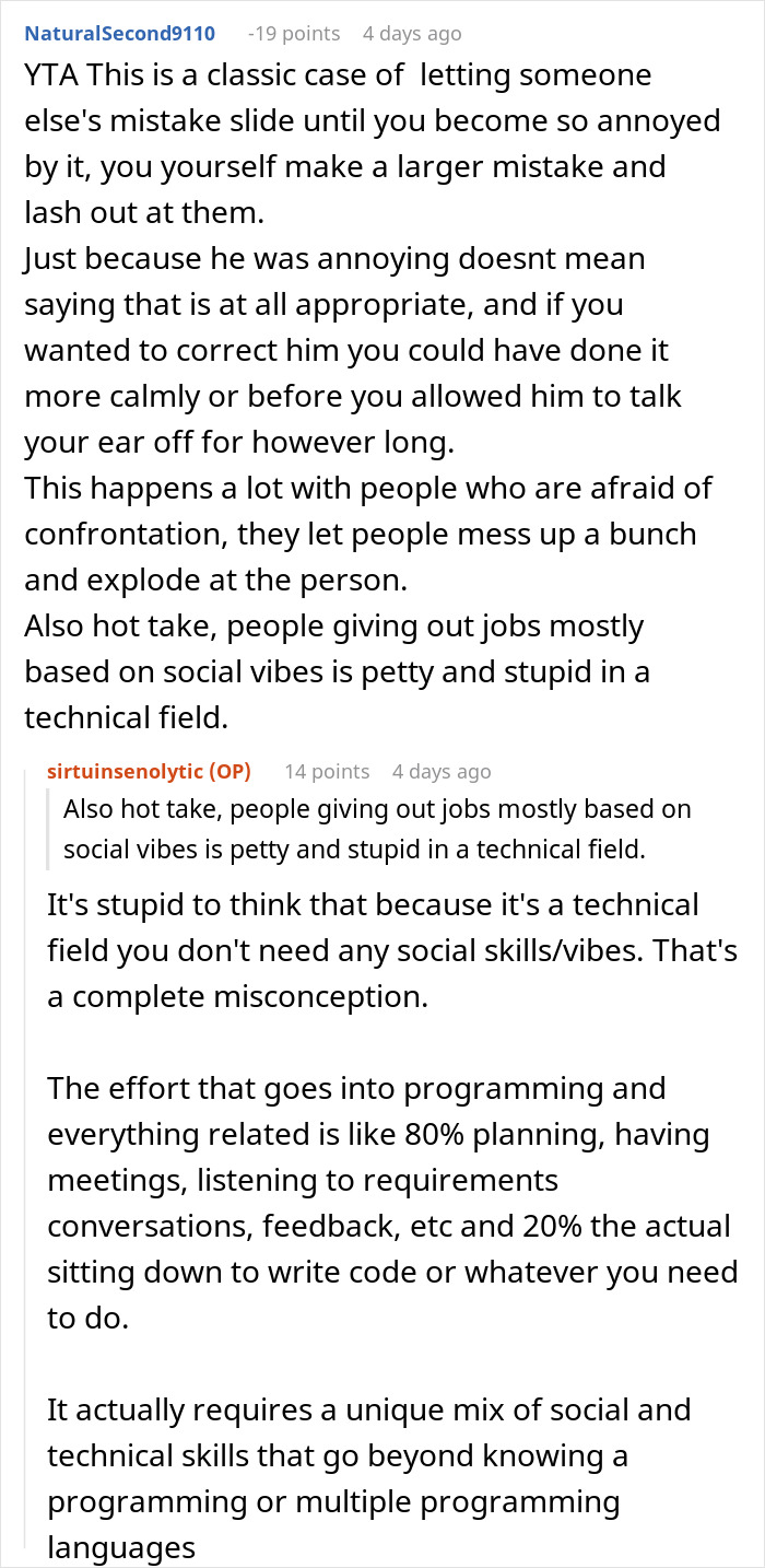 Man walking into job interview with high chance of getting hired but blowing it quickly in first 15 minutes